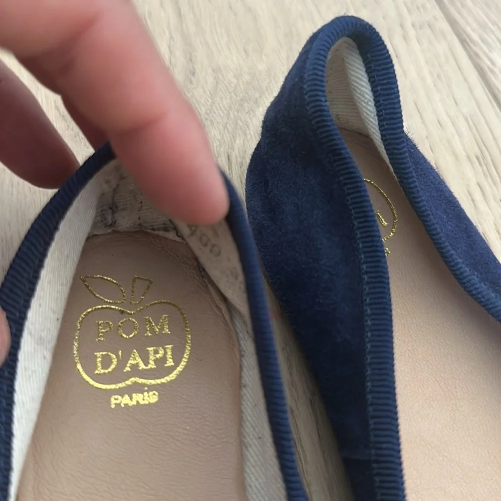 Pom D'Api girls Blue Ballet Flats leather 30
